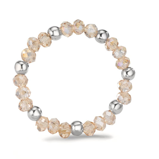 Ringe Rustfrit stål Krystal champagne , 3 mm