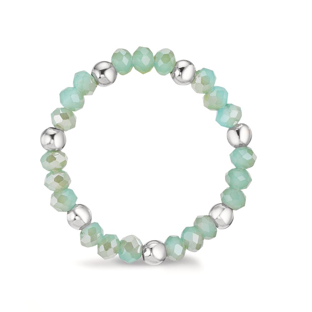 Ringe Rustfrit stål Krystal turkis , 3 mm