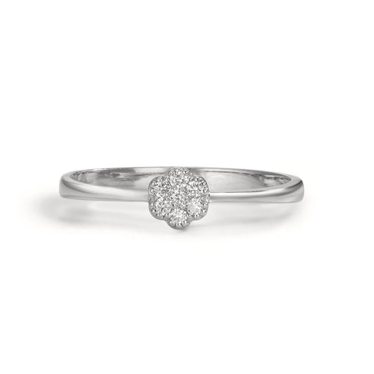 Ringe 750/18K hvidguld Diamant 0.06 ct, 7 Sten , w-si