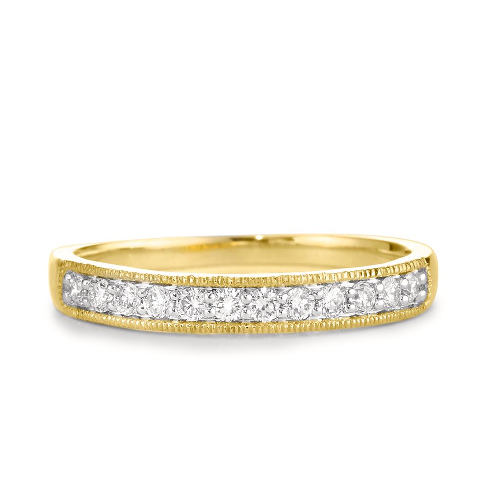 Memory ring 750/18K guld Diamant 0.25 ct, 12 Sten , w-pi3