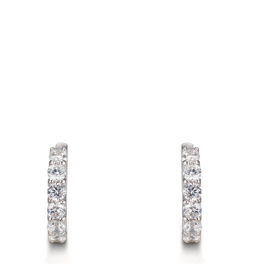 Click kreoler Sølv Zirconia 16 Sten rhodineret