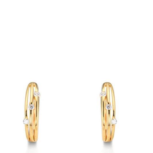 Click kreoler Sølv Zirconia 6 Sten gul forgyldt