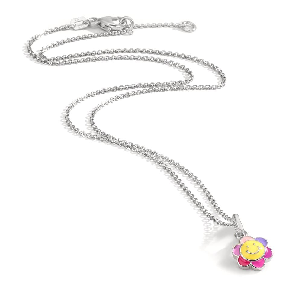 Halskæde med vedhæng Sølv rhodineret 36 cm