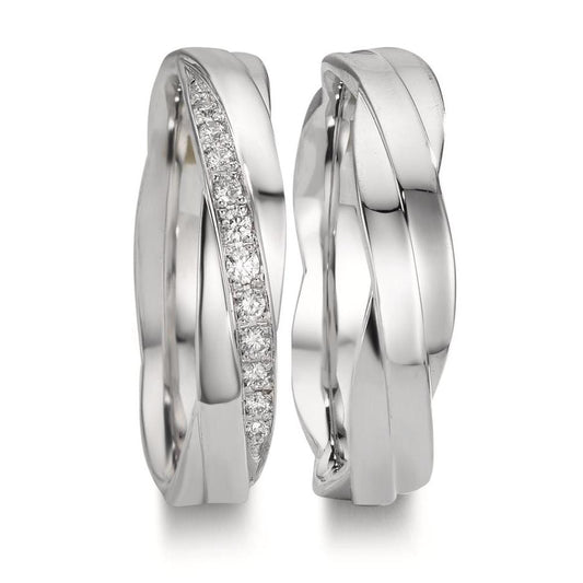 Partnerringe 750/18K hvidguld