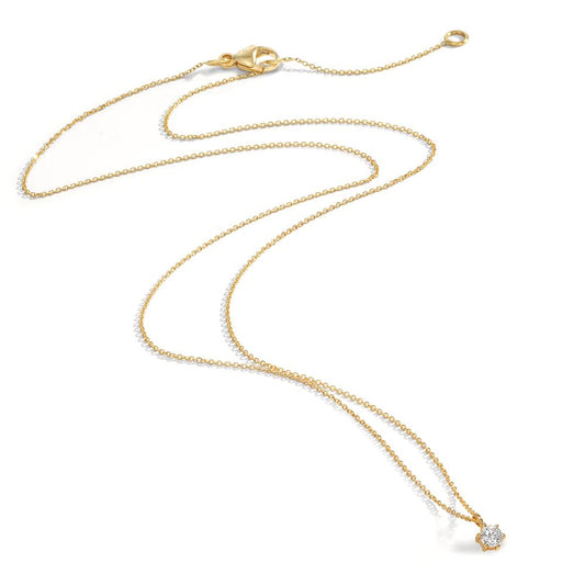 Collier 750/18K guld Diamant 0.10 ct, w-si 42-45 cm