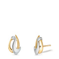 Ørestikker 750/18K guld, 750/18K hvidguld Diamant 0.02 ct, 2 Sten , p1