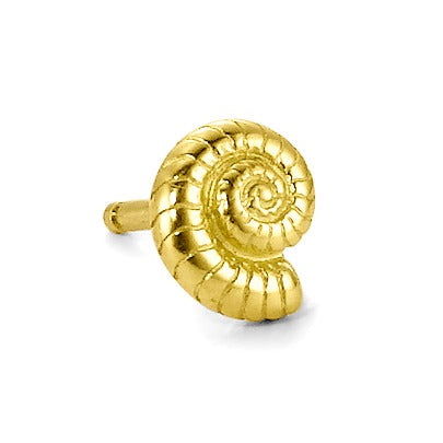 Ørestik 1 stk 750/18K guld Ammonit