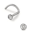 Næsestav Titanium Krystal hvid Ø2.5 mm