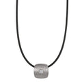 Collier Rustfrit stål, Gummi Diamant 0.072 ct, 9 Sten , tw-si 45 cm Ø2 mm