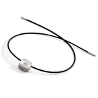Collier Rustfrit stål, Gummi Diamant 0.072 ct, 9 Sten , tw-si 45 cm Ø2 mm