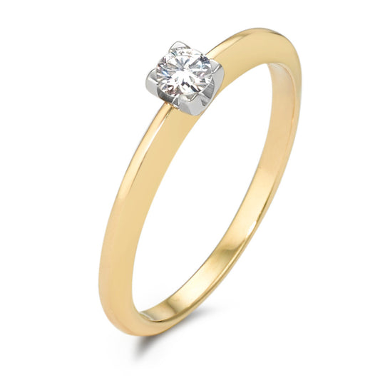 Solitaire ring 750/18K guld Diamant 0.20 ct, w-si