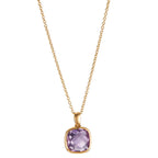 Collier 750/18K guld Ametyst 45 cm