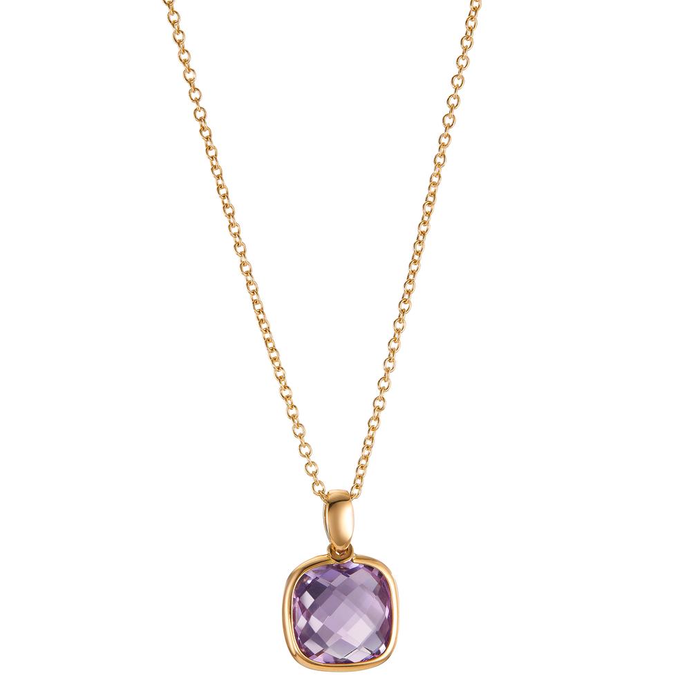 Collier 750/18K guld Ametyst 45 cm