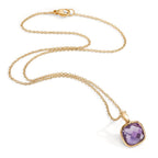 Collier 750/18K guld Ametyst 45 cm