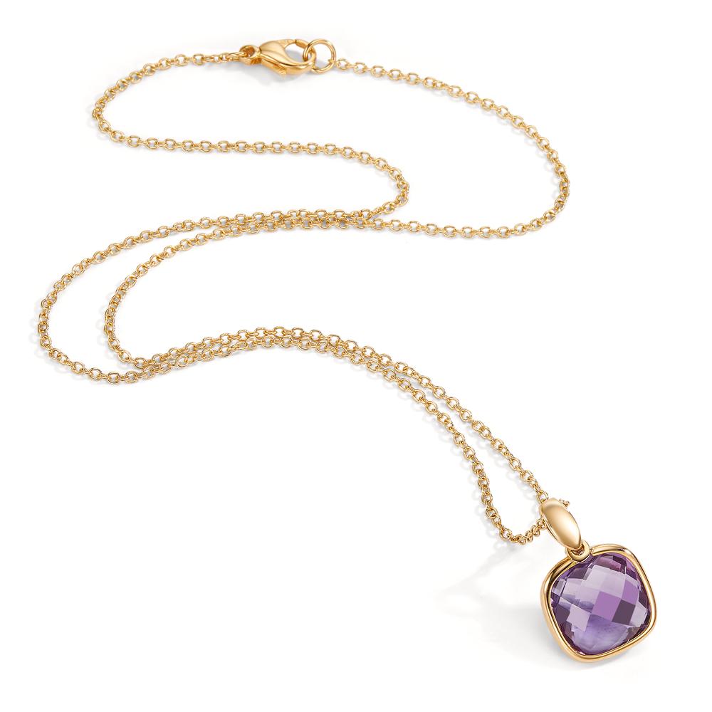 Collier 750/18K guld Ametyst 45 cm