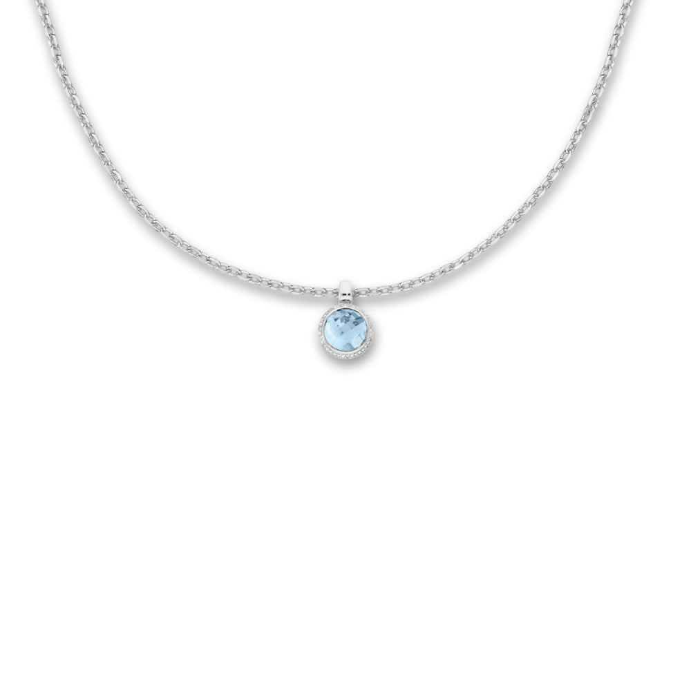 Vedhæng 750/18K hvidguld Topas 0.14 ct, w-si