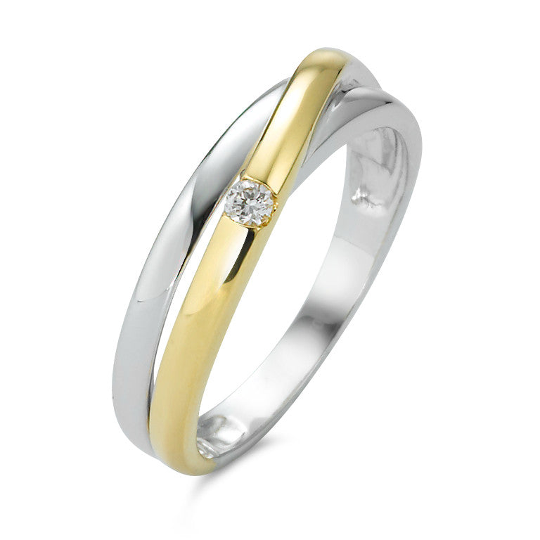 Ringe 750/18K hvidguld, 750/18K guld Diamant 0.05 ct, w-si