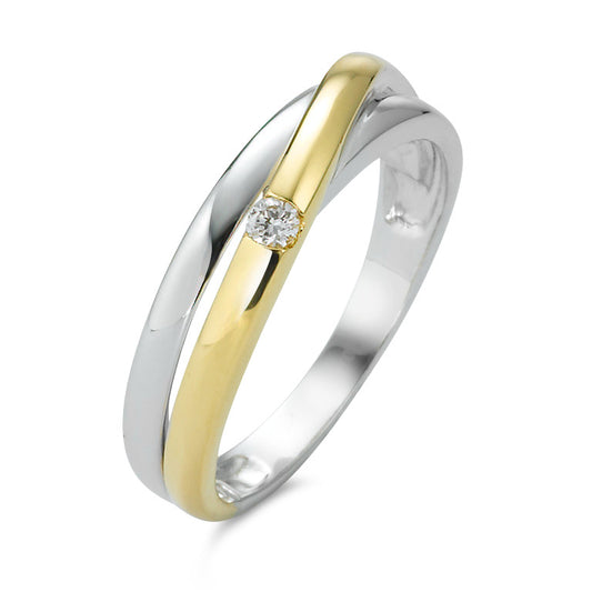 Ringe 750/18K hvidguld, 750/18K guld Diamant 0.05 ct, w-si