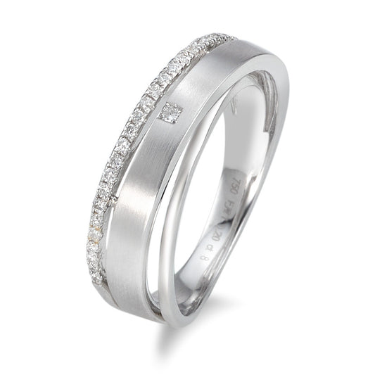 Ringe 750/18K hvidguld Diamant 0.20 ct, 28 Sten , w-si