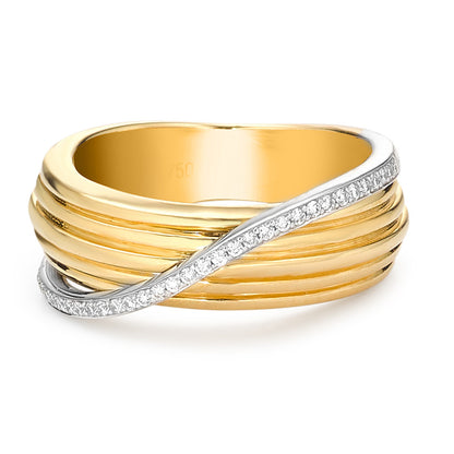Ringe 750/18K guld Diamant 0.12 ct, w-si