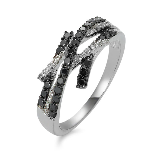 Ringe 750/18K hvidguld Diamant 0.47 ct, 41 Sten , w-si