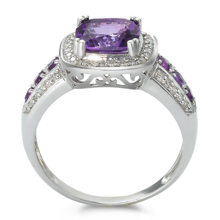 Ringe 750/18K hvidguld Ametyst 0.23 ct, w-si