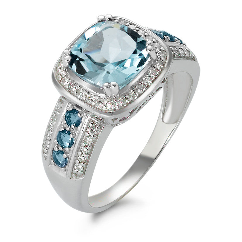 Ringe 750/18K hvidguld Topas 0.23 ct, w-si