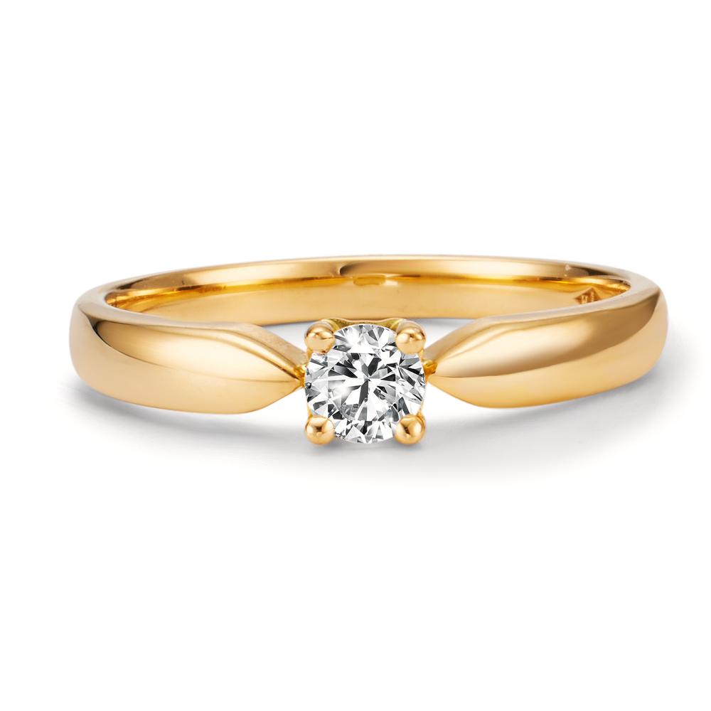 Solitaire ring 750/18K guld Diamant 0.20 ct, w-si