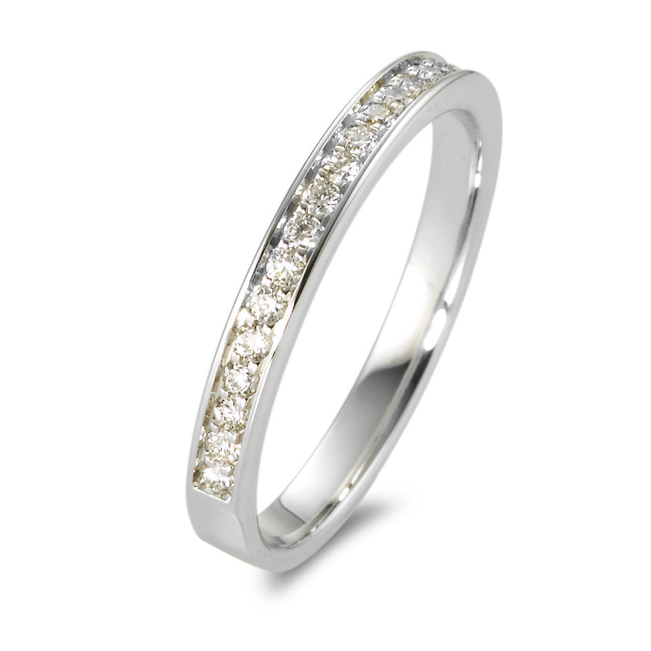 Memory ring 750/18K hvidguld Diamant 0.25 ct, 20 Sten , w-si