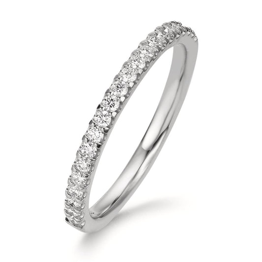 Memory ring 750/18K hvidguld Diamant 0.25 ct, 21 Sten , w-si