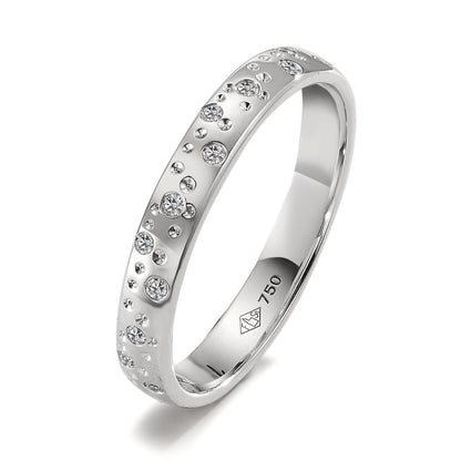 Ringe 750/18K hvidguld Diamant 0.13 ct, 24 Sten , w-si stjerne