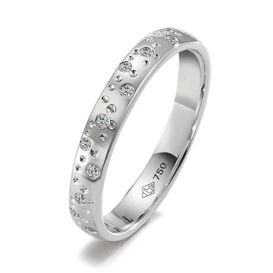 Ringe 750/18K hvidguld Diamant 0.13 ct, 24 Sten , w-si stjerne