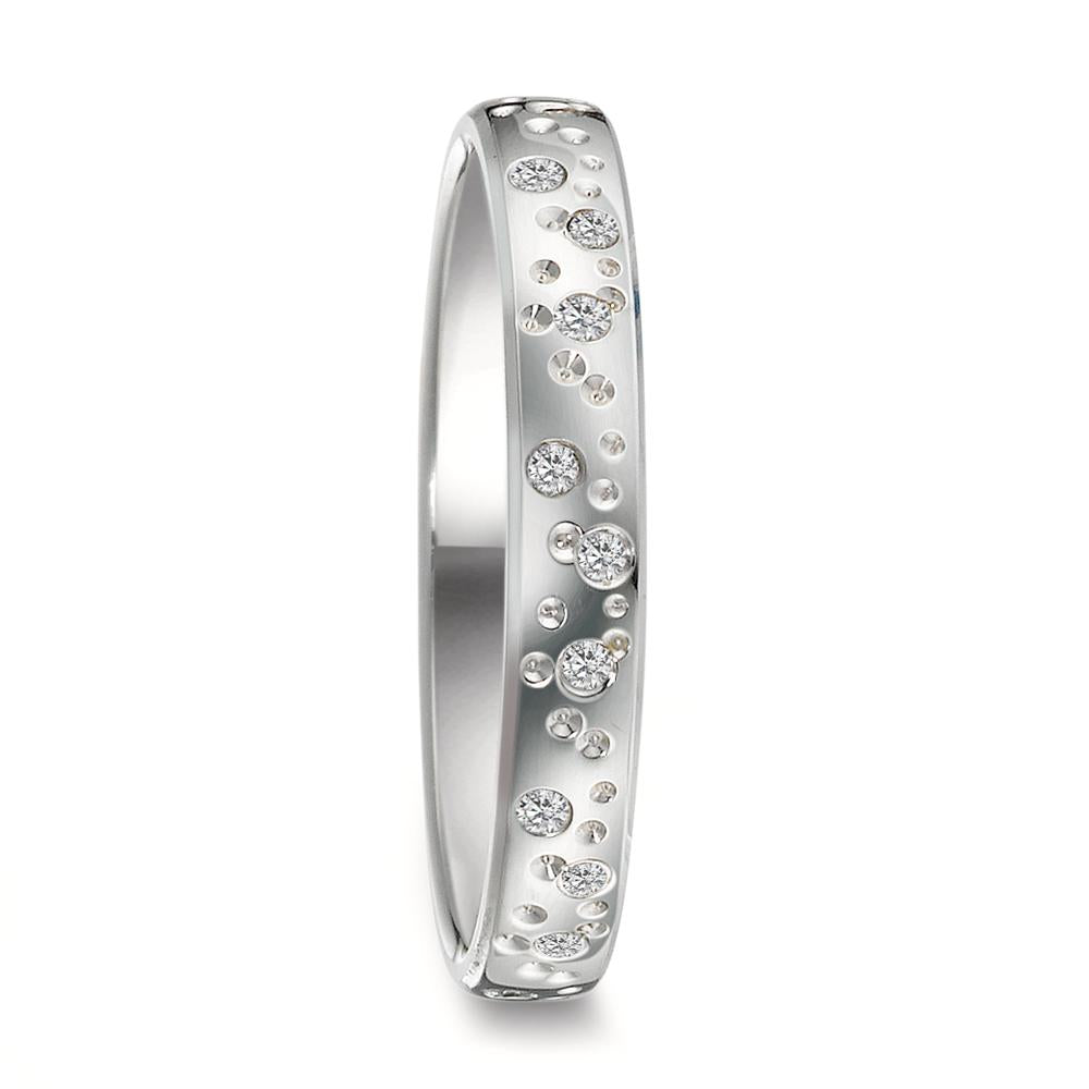 Ringe 750/18K hvidguld Diamant 0.13 ct, 24 Sten , w-si stjerne