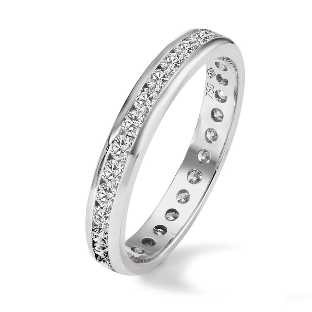 Memory ring 750/18K hvidguld Diamant 1 ct, w-si