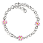 Armbånd Sølv rhodineret Blomst Ø6.5 mm