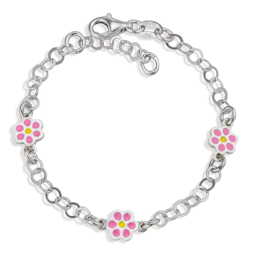 Armbånd Sølv rhodineret Blomst Ø6.5 mm