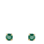 Ørestikker 750/18K guld Smaragd 2 Sten Ø3.5 mm