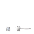 Ørestikker 750/18K hvidguld Diamant 0.20 ct, 2 Sten , w-si Ø3 mm