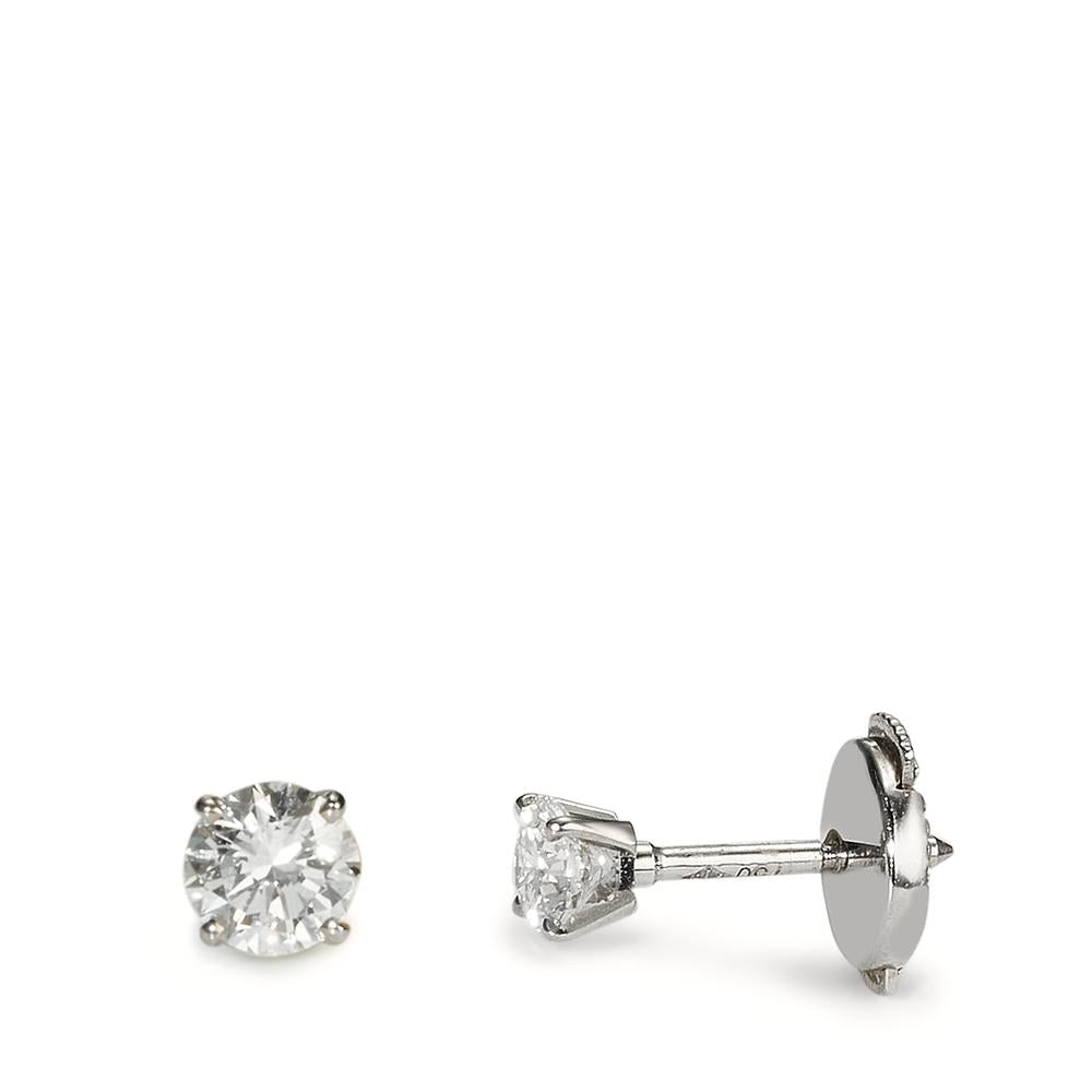Ørestikker 750/18K hvidguld Diamant 0.40 ct, 2 Sten , w-si