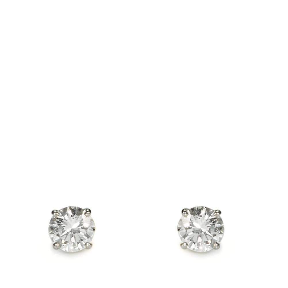 Ørestikker 750/18K hvidguld Diamant 0.40 ct, 2 Sten , w-si