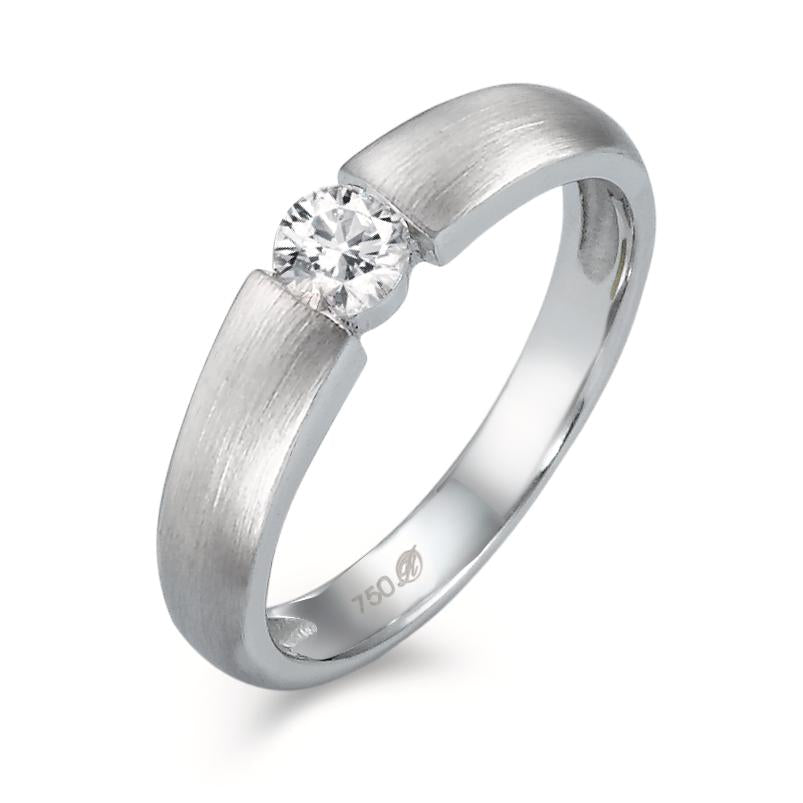 Solitaire ring 750/18K hvidguld Diamant hvid , 0.20 ct, w-si Ø3.8 mm