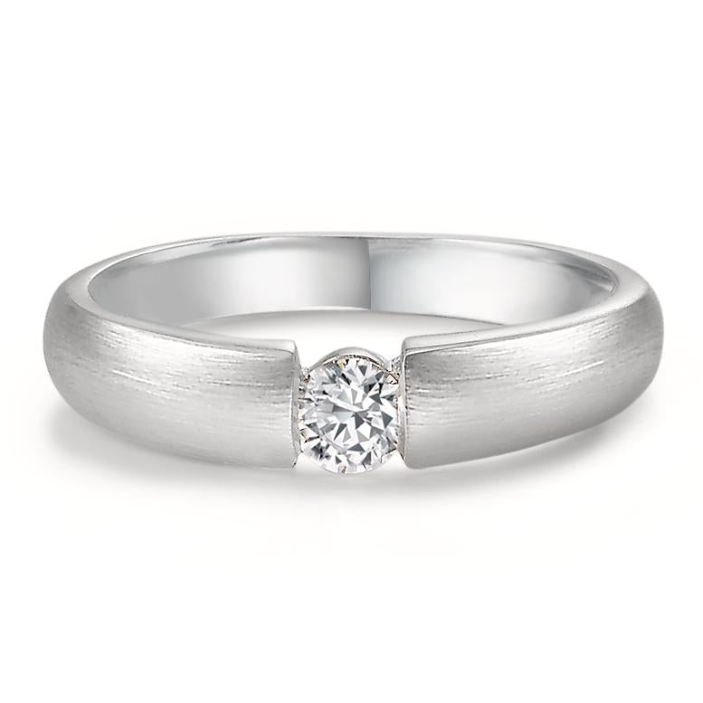 Solitaire ring 750/18K hvidguld Diamant hvid , 0.20 ct, w-si Ø3.8 mm