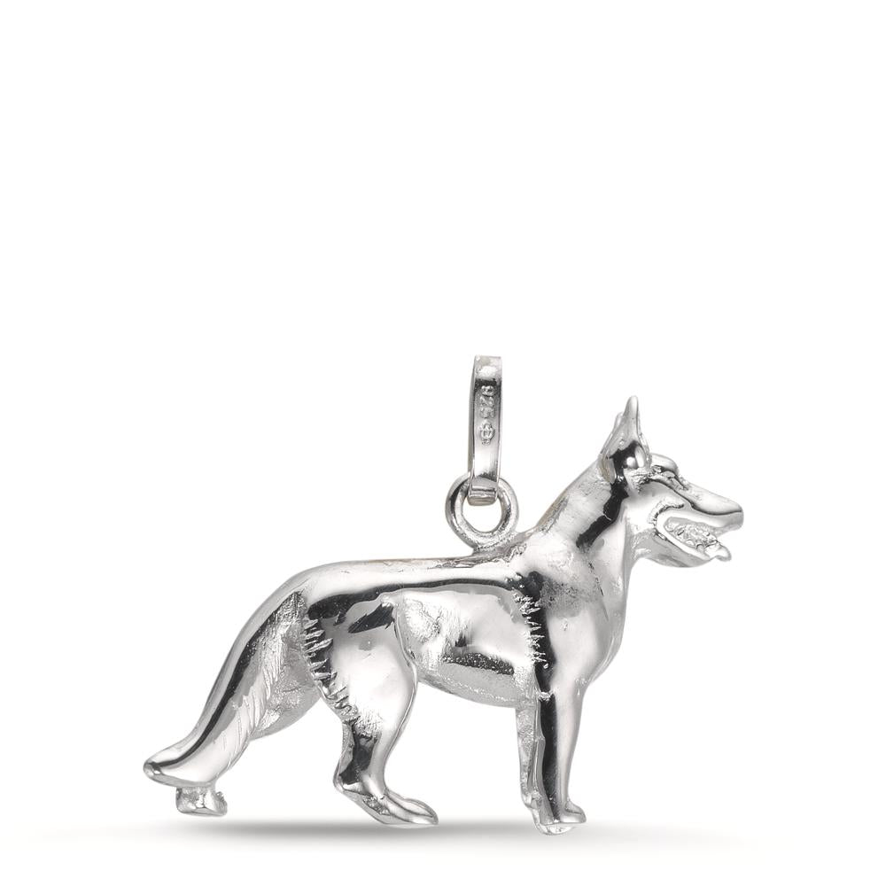 Vedhæng Sølv rhodineret Hund