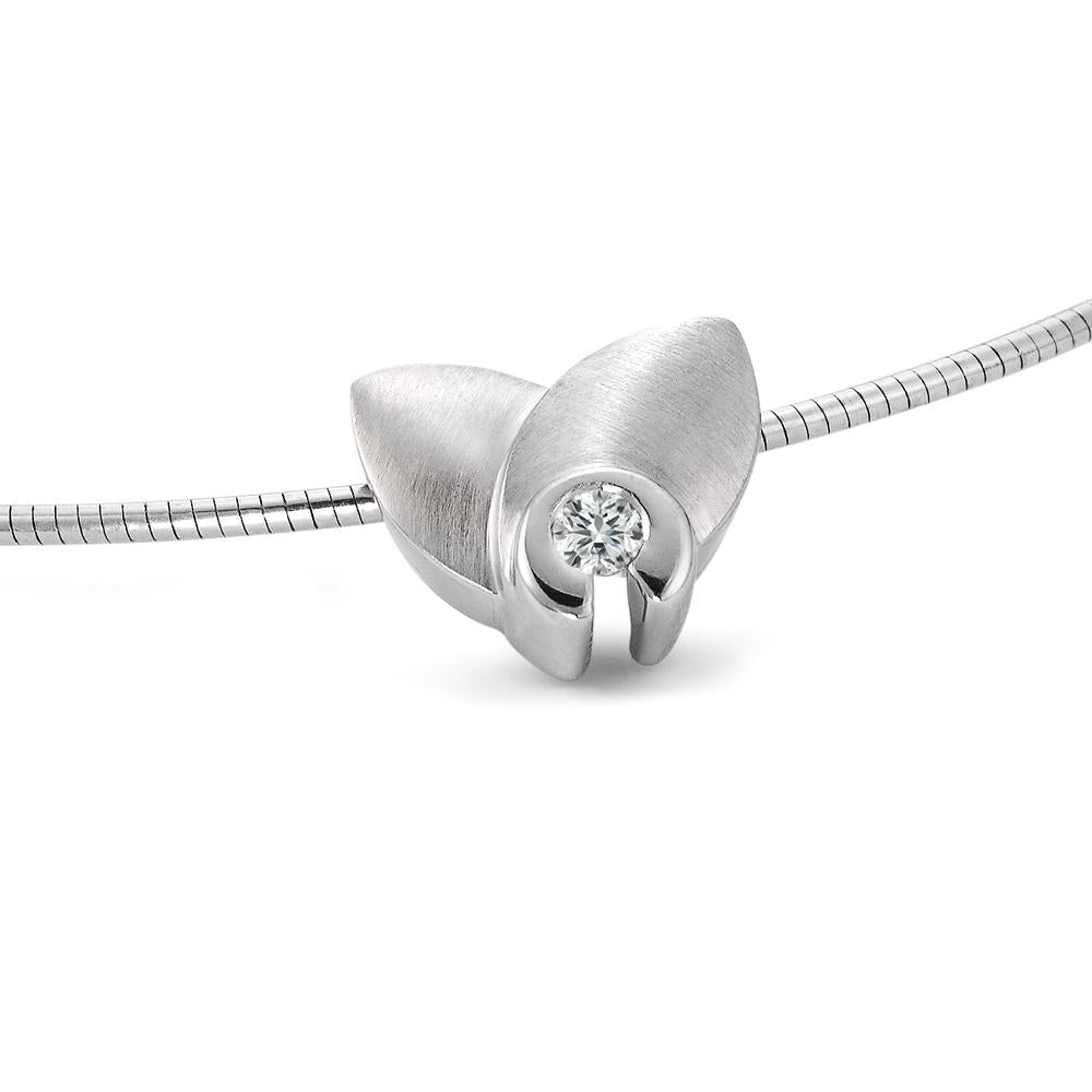 Vedhæng 750/18K hvidguld Diamant 0.12 ct, w-si