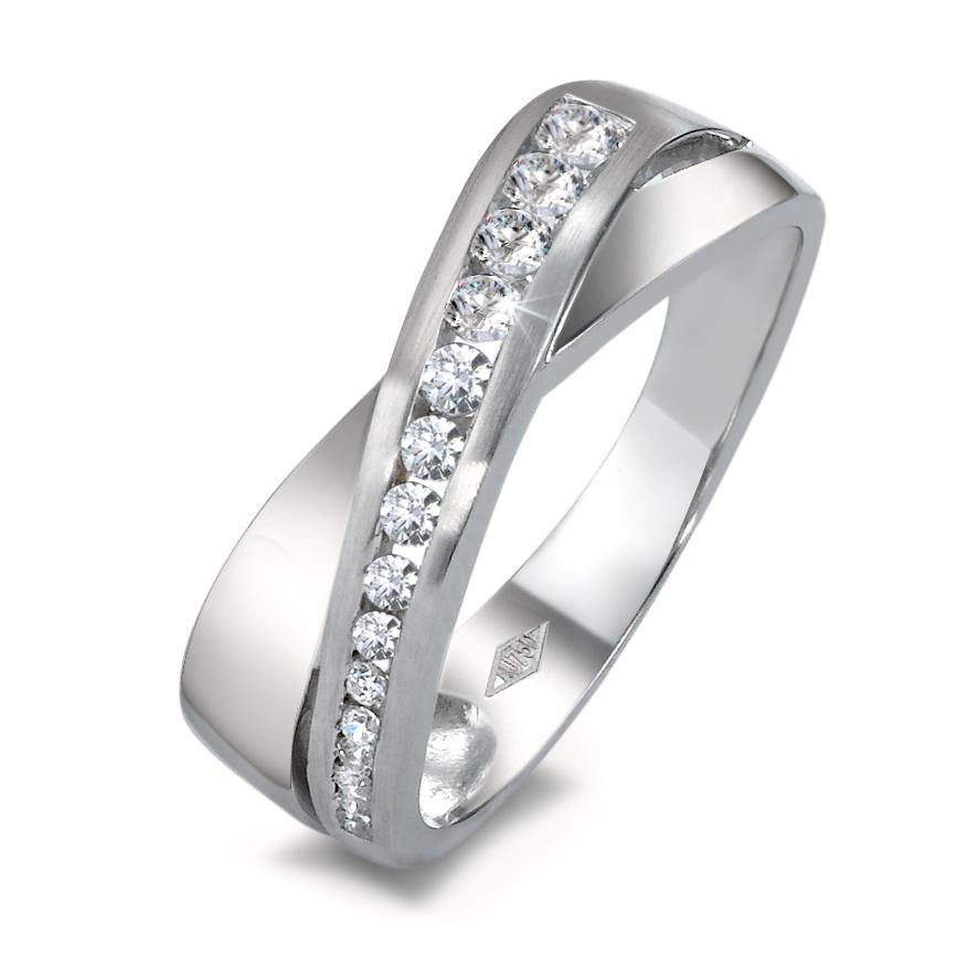 Ringe 750/18K hvidguld Zirconia 15 Sten