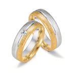 Partnerringe 750/18K guld, 750/18K hvidguld