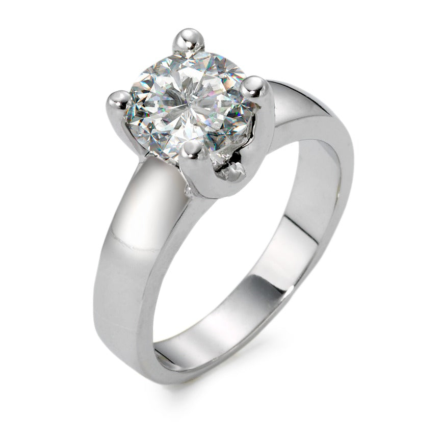 Solitaire ring 750/18K hvidguld Moissanite hvid