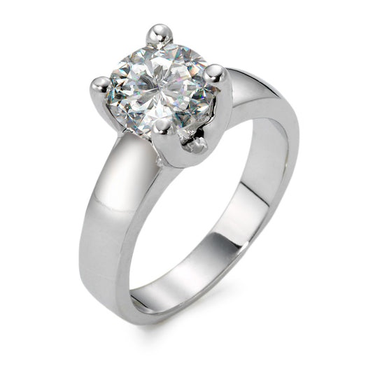 Solitaire ring 750/18K hvidguld Moissanite hvid
