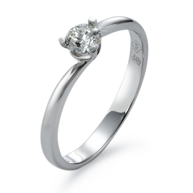 Solitaire ring 750/18K hvidguld Diamant 0.27 ct, vsi