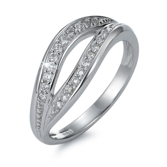 Ringe 750/18K hvidguld Diamant 0.22 ct, 22 Sten , w-si